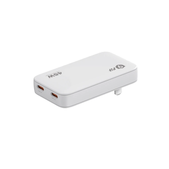 Cốc sạc nhanh 2 cổng 9Fit 45W PD 2C GaN
