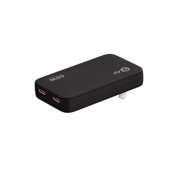 Cốc sạc nhanh 2 cổng 9Fit 45W PD 2C GaN