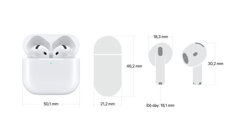 Thông số kỹ thuật tai nghe airpods 4
