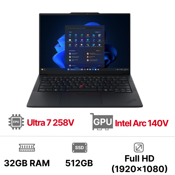 Laptop Lenovo ThinkPad T14 Gen 6 21QC0003VA (Ultra 5_225H, 32GB, 1TB SSD, 14 inch, WUXGA, Đen)