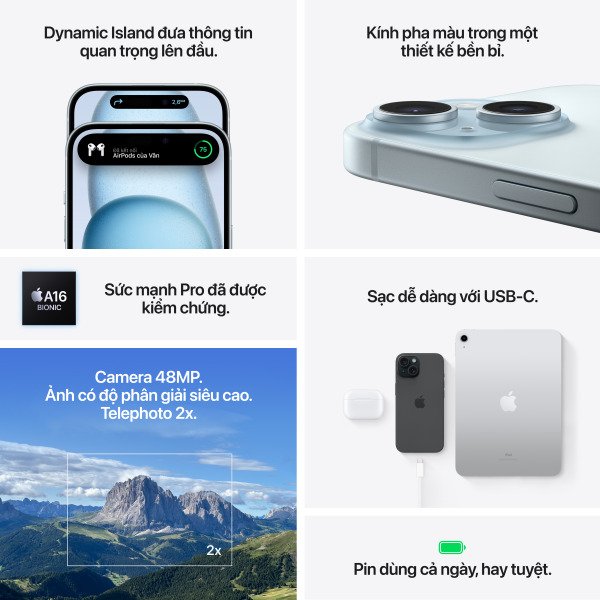iPhone 15 Plus 128GB - Chính hãng VN A - Ảnh 2