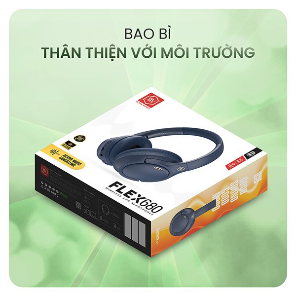 Tai nghe không dây chống ồn chủ động ANC Alpha Works FLEX 680 - Ảnh 10