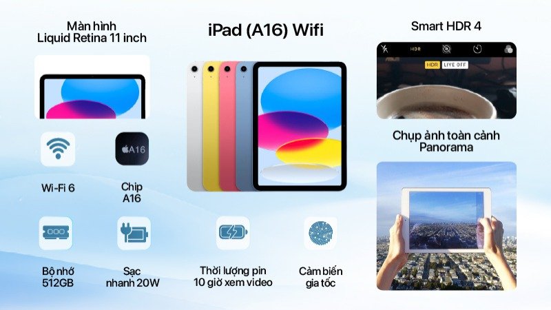 iPad (A16) Wifi 512GB - Chính hãng VN - Ảnh 2