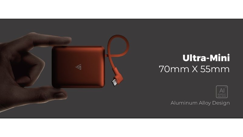 Pin sạc dự phòng Mipow 10.000 mAh 22.5W Aluminum tích hợp cáp sạc - Ảnh 4