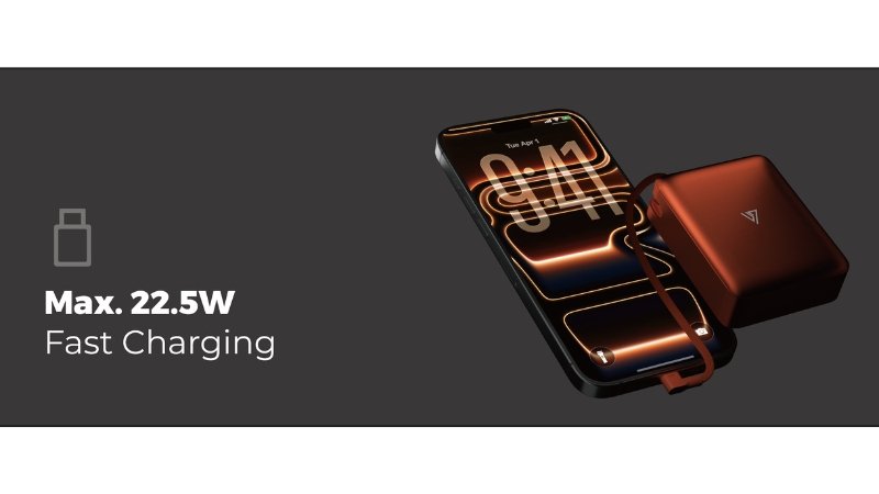 Pin sạc dự phòng Mipow 10.000 mAh 22.5W Aluminum tích hợp cáp sạc - Ảnh 9