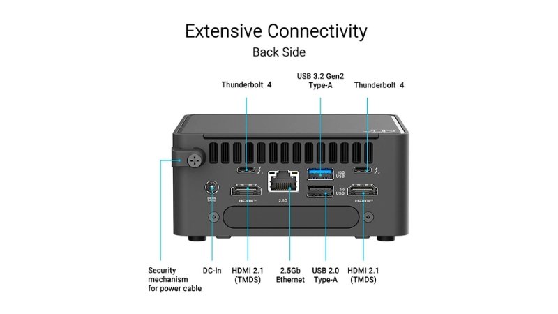 Máy bộ Asus Mini PC ROG NUC RNUC15JNK7X569A0 (Ultra 7 255HX 16GB 1TB RTX 5060 Win11 3Y) - Ảnh 4