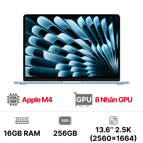 MacBook Air M4 13 inch 10GPU 10CPU 16GB 512GB - Chính Hãng VN