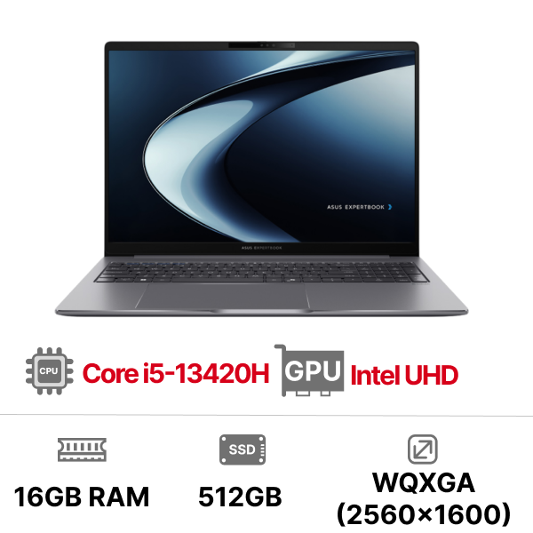 Laptop ASUS ExpertBook P1 P1403CVA-I516-63WS (i5-13420H|16GB| 512GB| OB| 14 FHD| Win11+Office)