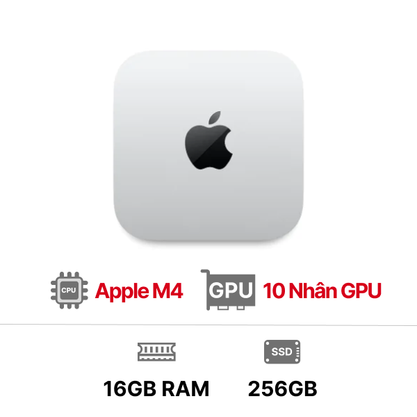 Mac mini M4 2024 10CPU 10GPU 24GB 512GB - Chính hãng VN