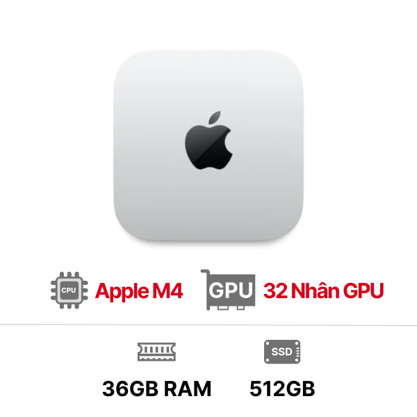 Mac Studio Chip Apple M3 Ultra 28‑core CPU 60‑core GPU 96GB 1TB - Chính hãng VN A