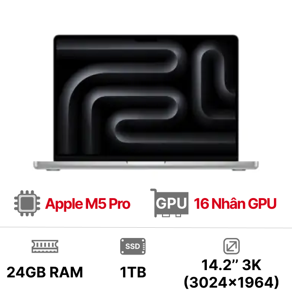 MacBook Pro M5 Pro 2026 14 inch 15CPU 16GPU 24GB 1TB