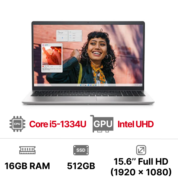 Laptop Dell Inspiron 15 3530 P16WD2 i5-1334U| 16GB| 512GB| 15.6 FHD| OB| Win11+Office